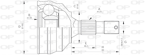 Jeu de joints, arbre de transmission OPEN PARTS CVJ5640.10