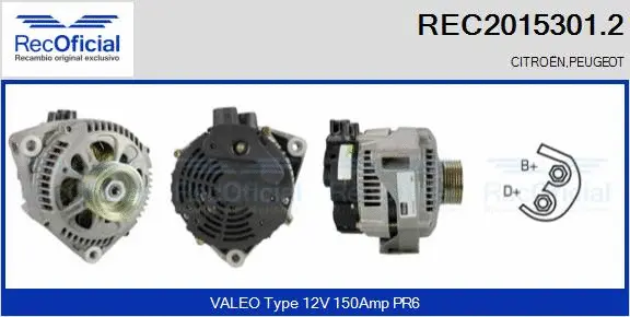 Alternateur RECOFICIAL REC2015301.2