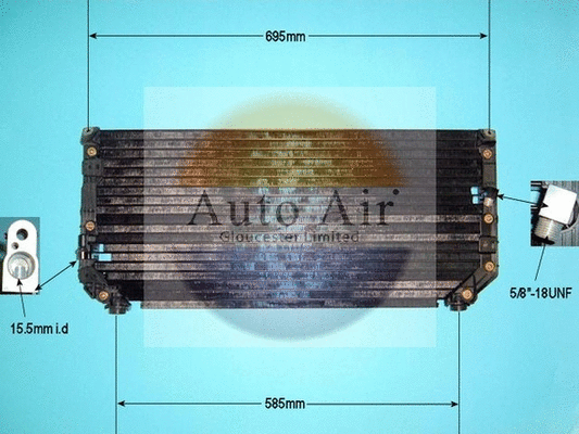 Condenseur, climatisation AUTO AIR GLOUCESTER 16-1011
