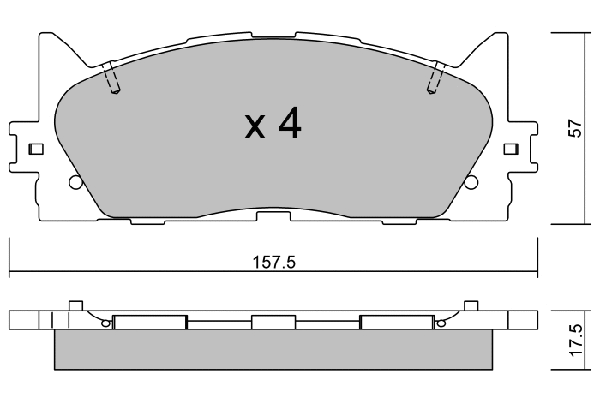 Kit de plaquettes de frein, frein à disque AISIN BPTO-1022