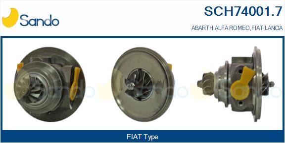 Groupe carter, turbocompresseur SANDO SCH74001.7