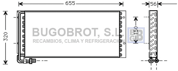 Condenseur, climatisation BUGOBROT 62-MN5011