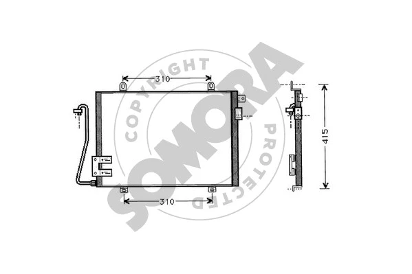 Condenseur, climatisation SOMORA 240960A