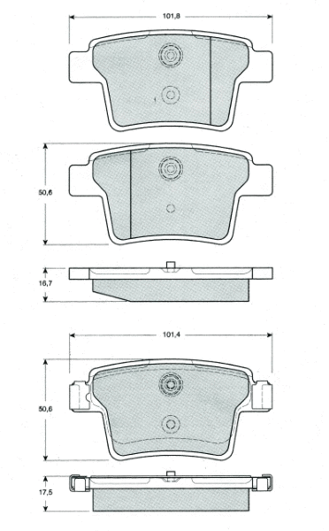 Kit de plaquettes de frein, frein à disque MTR MT603