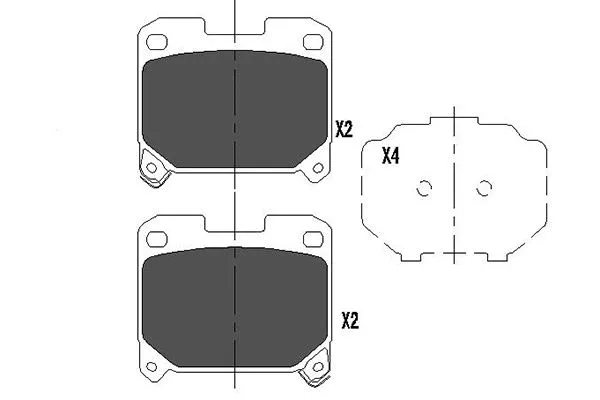 Kit de plaquettes de frein, frein à disque KAVO PARTS KBP-9063