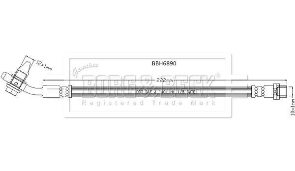 Flexible de frein BORG & BECK BBH6890