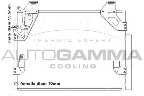 Condenseur, climatisation AUTOGAMMA 105552