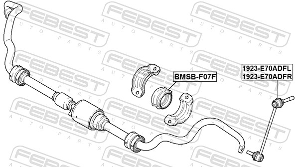 Entretoise/tige, stabilisateur FEBEST 1923-E70ADFR