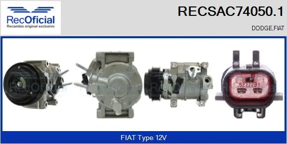 Compresseur, climatisation RECOFICIAL RECSAC74050.1