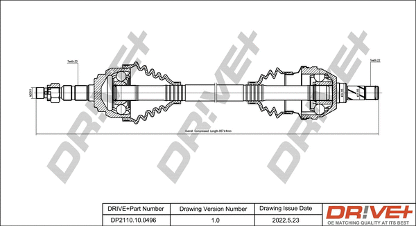 Arbre de transmission Dr!ve+ DP2110.10.0496