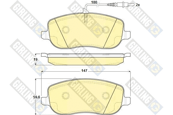 Kit de plaquettes de frein, frein à disque GIRLING 6115031