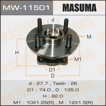 Kit de roulements de roue MASUMA MW-11501