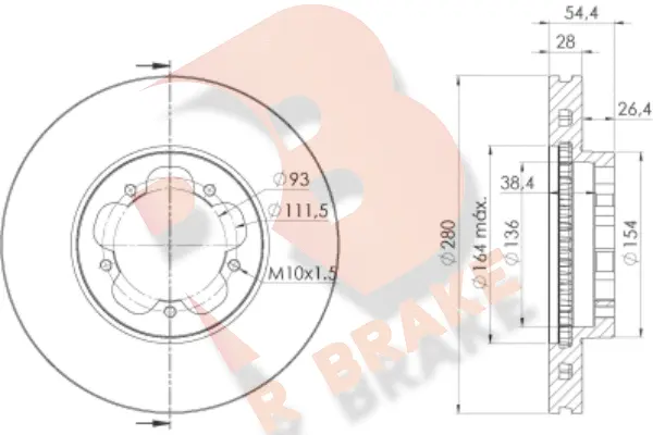 Disque de frein R BRAKE 78RBD25632