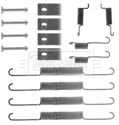 Kit d'accessoires, mâchoire de frein BORG & BECK BBK6053
