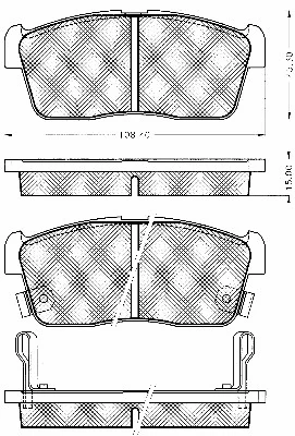 Kit de plaquettes de frein, frein à disque BSF 10823