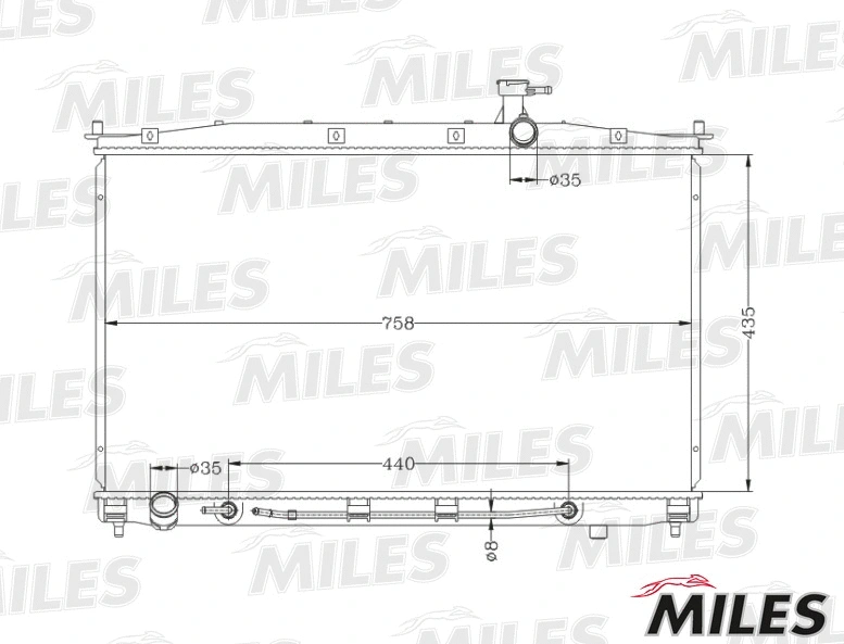 Radiateur, refroidissement du moteur MILES ACRB205