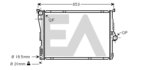 Radiateur, refroidissement du moteur EACLIMA 31R07137