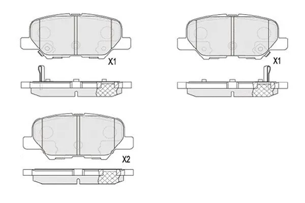 Kit de plaquettes de frein, frein à disque KAVO PARTS KBP-5551