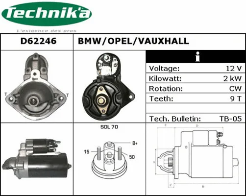 Démarreur Technika D62246