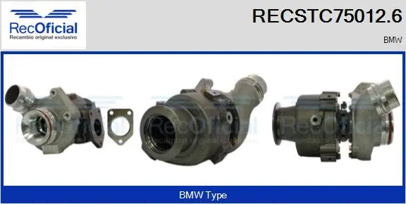 Turbocompresseur, suralimentation RECOFICIAL RECSTC75012.6