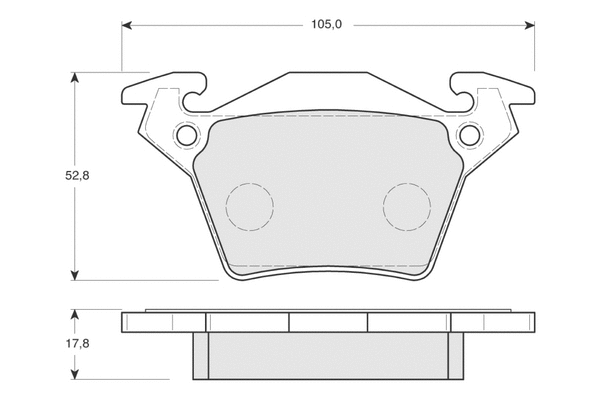 Kit de plaquettes de frein, frein à disque PROCODIS FRANCE PF1289