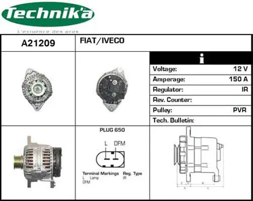 Alternateur Technika A21209