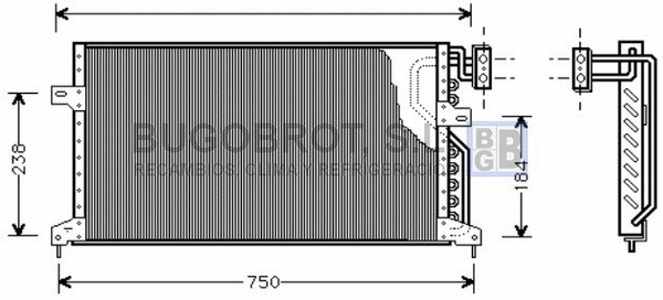Condenseur, climatisation BUGOBROT 62-CR5020