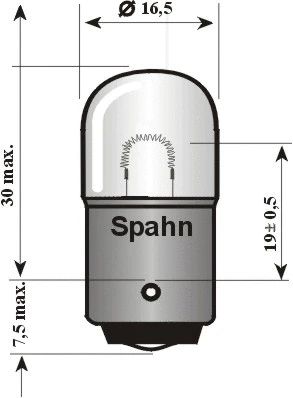 Ampoule, feu arrière SPAHN GLÜHLAMPEN 2521