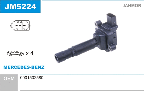 Bobine d'allumage JANMOR JM5224