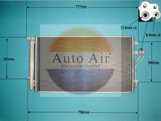 Condenseur, climatisation AUTO AIR GLOUCESTER 16-1425