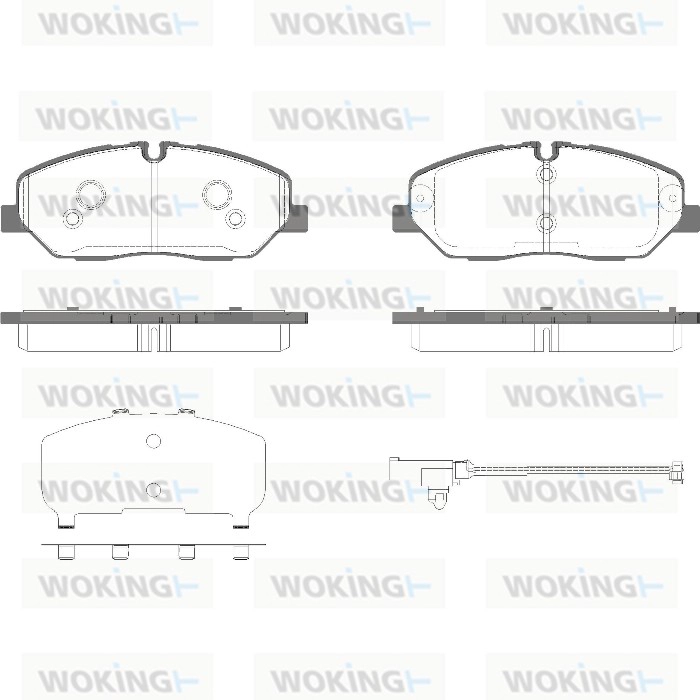 Kit de plaquettes de frein, frein à disque WOKING P13263.52