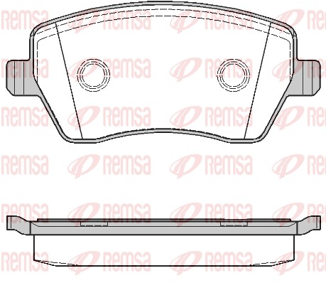 Kit de plaquettes de frein, frein à disque REMSA 0987.00