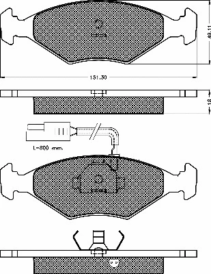 Kit de plaquettes de frein, frein à disque BSF 10147