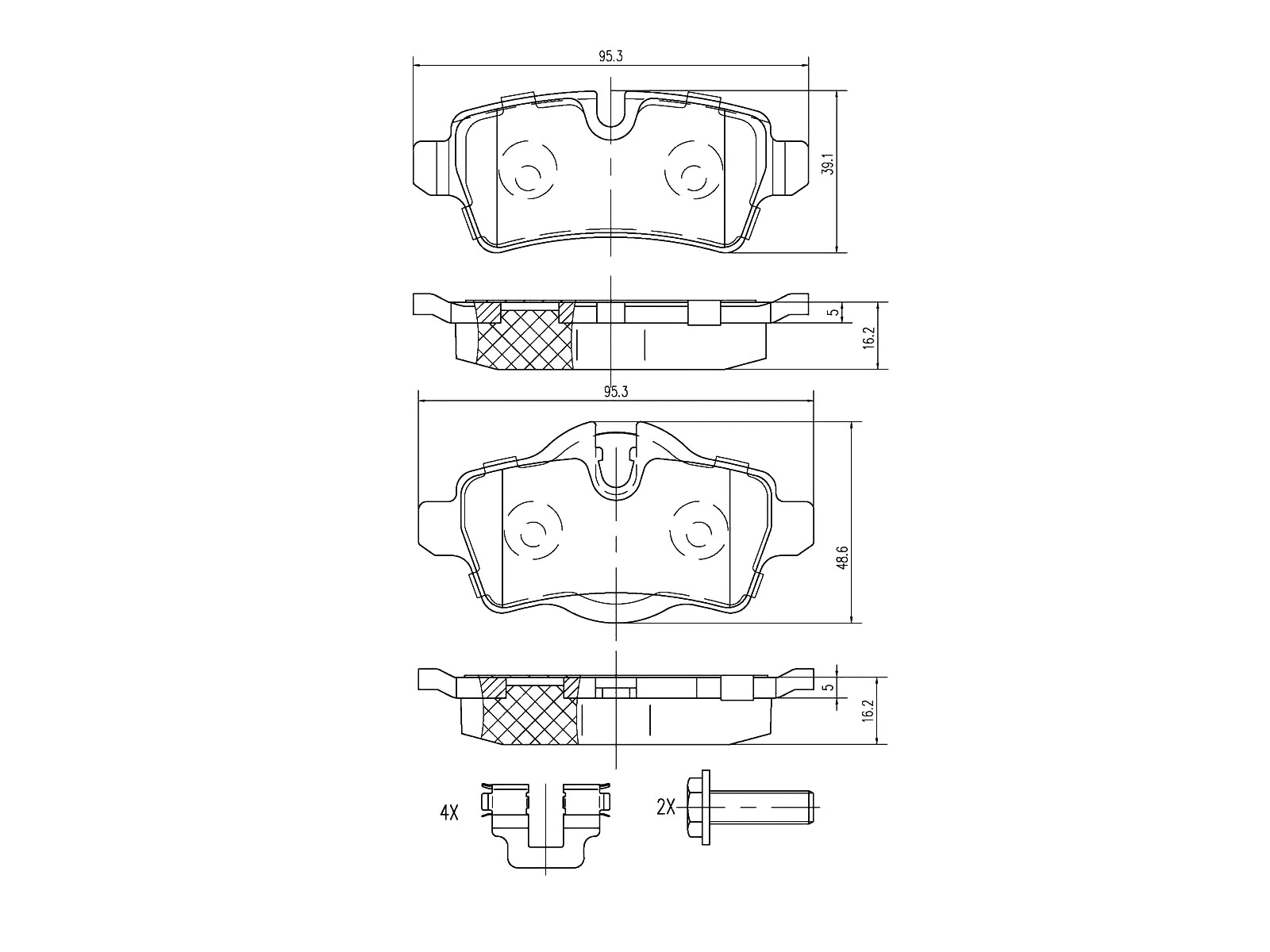 Kit de plaquettes de frein, frein à disque A.Z. Meisterteile AZMT-44-022-1268