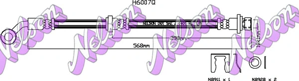 Flexible de frein KAWE H6007Q