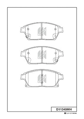 Kit de plaquettes de frein, frein à disque MK Kashiyama D11349MH