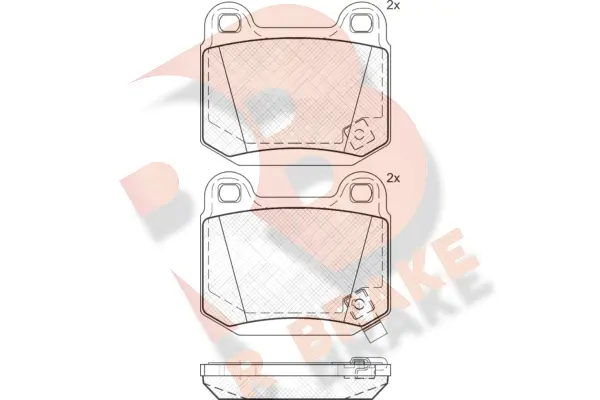 Kit de plaquettes de frein, frein à disque R BRAKE RB1634