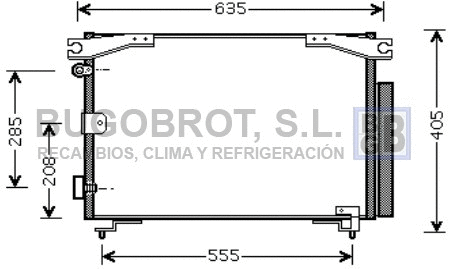 Condenseur, climatisation BUGOBROT 62-TO5280