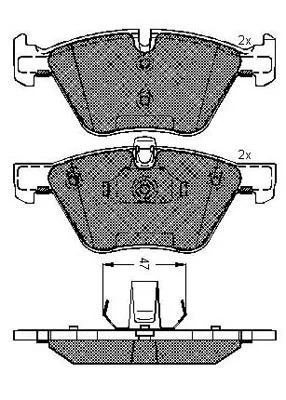 Kit de plaquettes de frein, frein à disque Technika 01837A