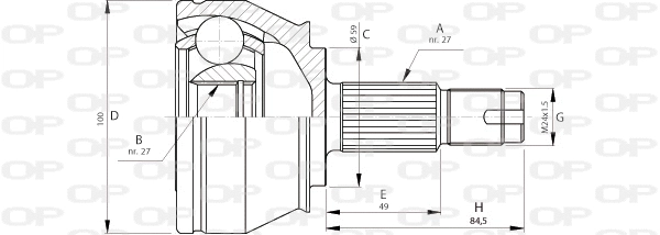 Jeu de joints, arbre de transmission OPEN PARTS CVJ5715.10