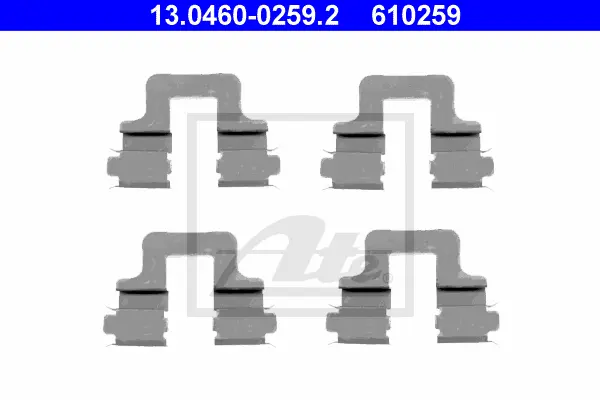 Kit d'accessoires, plaquette de frein à disque ATE-APAC 13.0460-0259.2