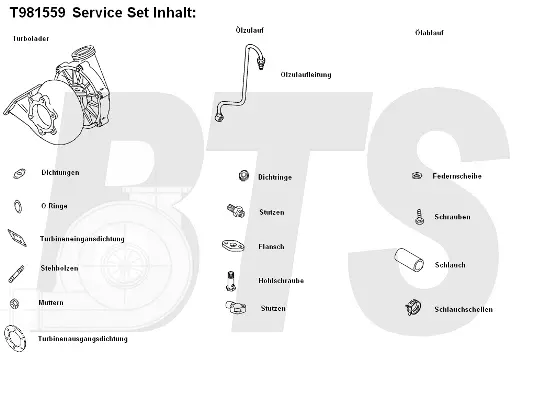 Turbocompresseur, suralimentation BTS Turbo T981559