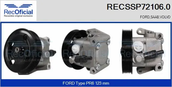 Pompe hydraulique, direction RECOFICIAL RECSSP72106.0