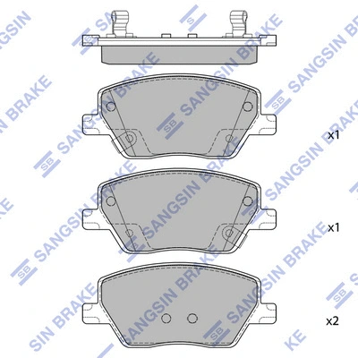Kit de plaquettes de frein, frein à disque Hi-Q SP4412