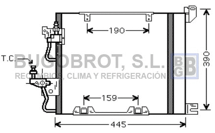 Condenseur, climatisation BUGOBROT 62-OL5368