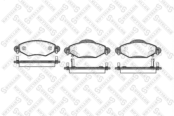 Kit de plaquettes de frein, frein à disque STELLOX 989 002-SX