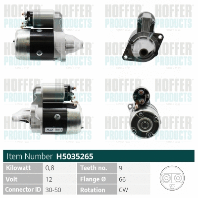 Démarreur HOFFER H5035265