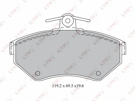 Kit de plaquettes de frein, frein à disque LYNXAUTO BD-1214