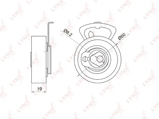 Poulie de tension, courroie crantée LYNXAUTO PB-1055
