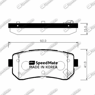 Kit de plaquettes de frein, frein à disque SpeedMate SM-BPK040